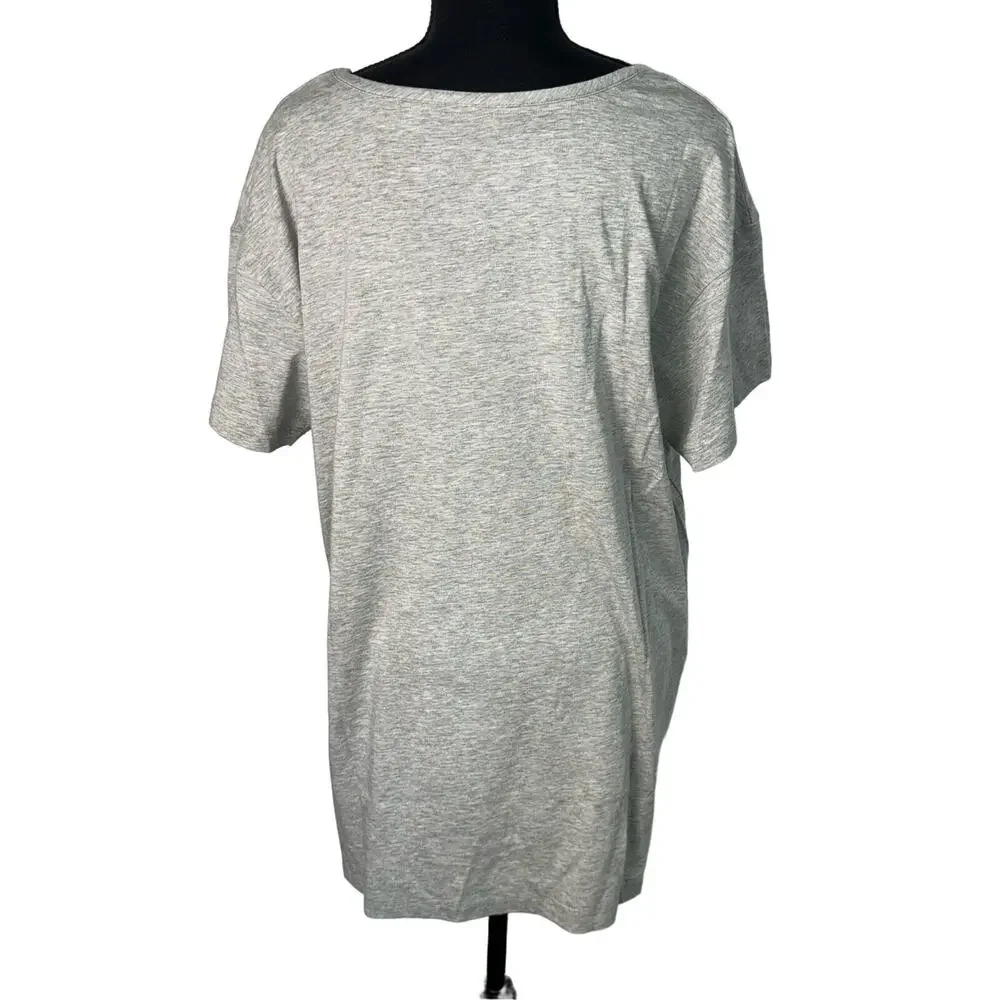 Koolaburra by UGG Jersey Short Sleeve Tunic Heathered Gray Plus Size 3X NWOT - Picture 4 of 9